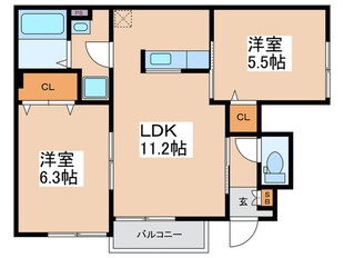 サンライフ伍番館の物件間取画像